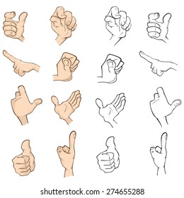 Hands cartoon 
