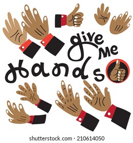Hands cartoons