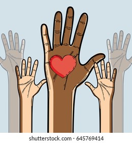 hands up to celebrate freedom juneteenth