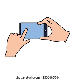 hands with cellphone