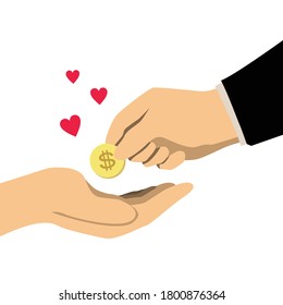Hände des Charity-Symbolvektors