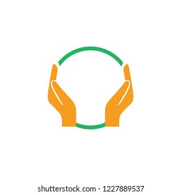 Hands circle group symbol