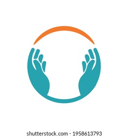 Hands Circle Logo Circle Hands Outstretched Stock Vector (Royalty Free ...