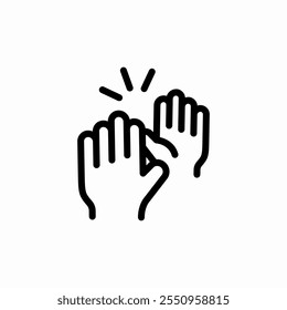 hands clap icon sign vector