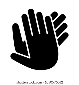 Hands clapping, applauding or ovation applause gesture flat icon for apps and websites