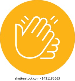Hands Clapping Gratitude Outline Icon