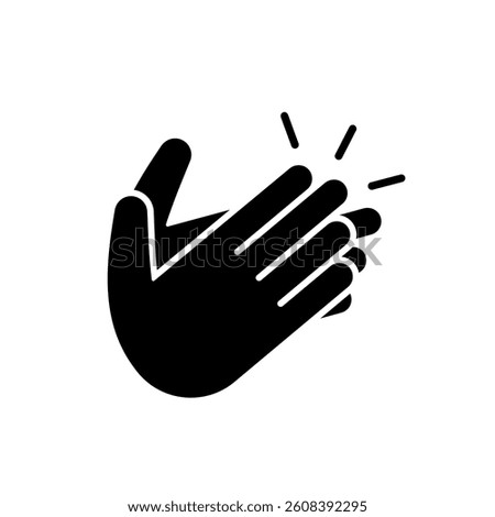 Hands clapping icon. Clap symbol. Applause vector symbol. Congratulations, celebration and success.