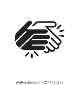 Hands clapping icon on white background