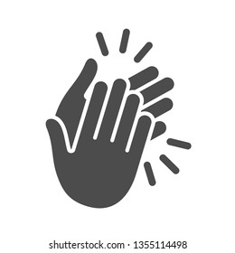 Hands clapping icon. Vector illustration