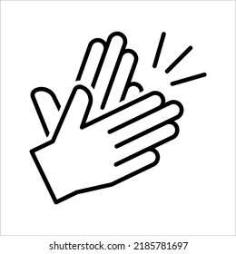 Hands clapping icon. Vector illustration. applause icon vector on white background.