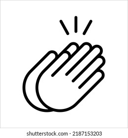 Hands clapping icon. Vector illustration. applause icon vector on white background.