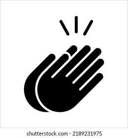 Hands clapping icon. Vector illustration. applause icon vector on white background.