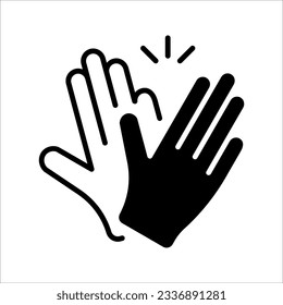 Hands clapping icon. Vector illustration. applause icon vector illustration on white background.