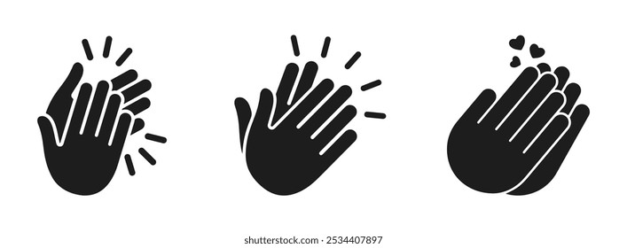 Hands clapping icon. Vector illustration. Clapping hands icon