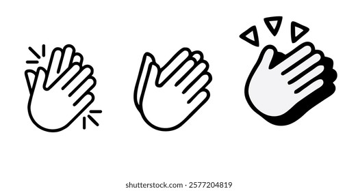 Hands clapping icon. Vector illustration. Clapping hands icon