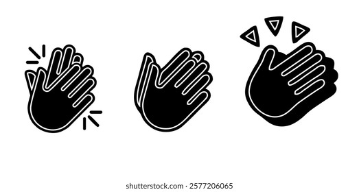 Hands clapping icon. Vector illustration. Clapping hands icon