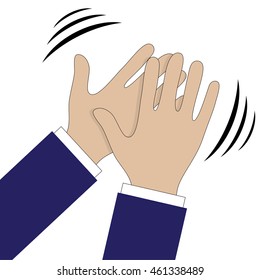 Hands clapping symbol. Vector icon for video, mobile apps, Web sites and print projects.