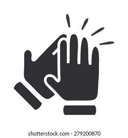 Hands clapping symbol. Vector icons