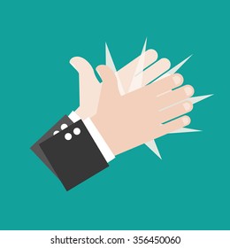 Hands clapping vector icons