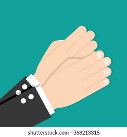 Hands clapping vector icons