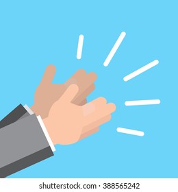 Hands clapping vector icons