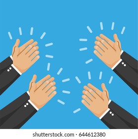 Hands clapping vector icons