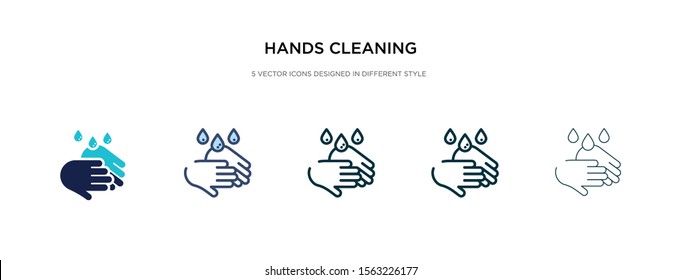 hands cleaning icon in different style vector illustration. two colored and black hands cleaning vector icons designed in filled, outline, line and stroke style can be used for web, mobile, ui