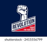 hands clenched power strength icon logo vector