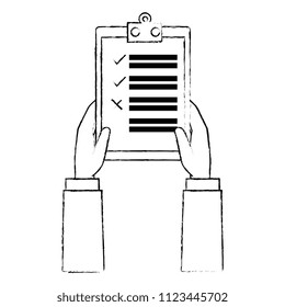 hands with clipboard checklist