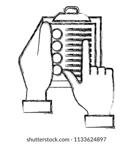 hands with clipboard checklist