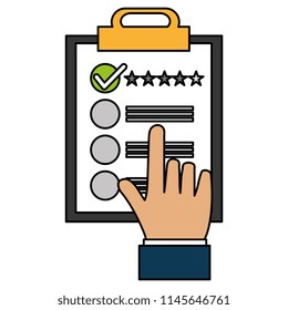 hands with clipboard checklist