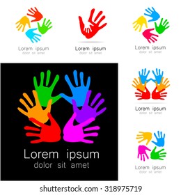 Hands Collection Logo Templates Design Ideas Stock Vector (Royalty Free ...