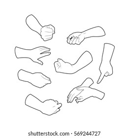 Hands Collection - Vector illustration