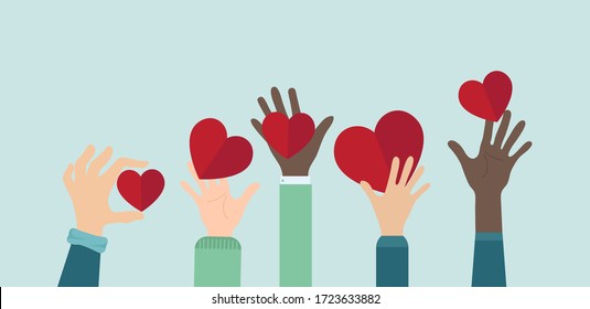 Hands Concept Of Charity And Donation