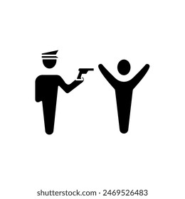 icono de línea de concepto. Ilustración de elemento simple. manos arriba concepto esquema símbolo diseño.