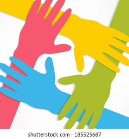 hands connecting