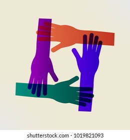 hands connecting icon