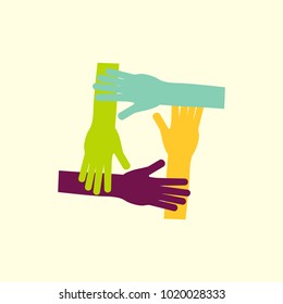 hands connecting icon