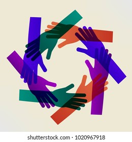 hands connecting icon