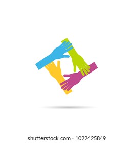 hands connecting icon