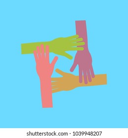 hands connecting icon
