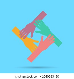 hands connecting icon