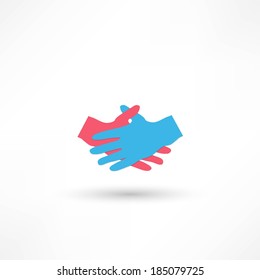 hands connecting icon