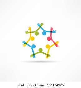 hands connecting icon
