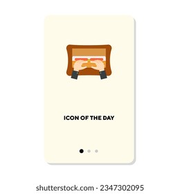 Hands cooking dinner on cutting board flat vector icon. Cook making delicious roll before date isolated vector illustration. Food, motion, dating concept for web design and apps
