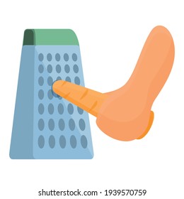 Hands cooking icon. Cartoon of hands cooking vector icon for web design isolated on white background