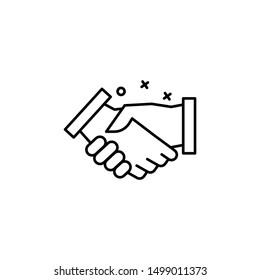 Hands cooperation friend icon. Element of friendship icon