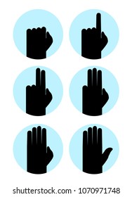 hands counting symbol