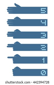 hands counting symbol