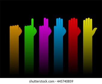 hands counting symbol